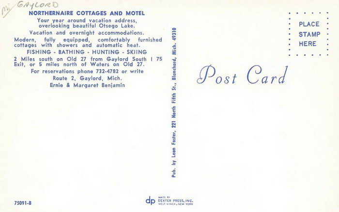Northernaire Cabins and Motel - Old Postcard Photo (newer photo)